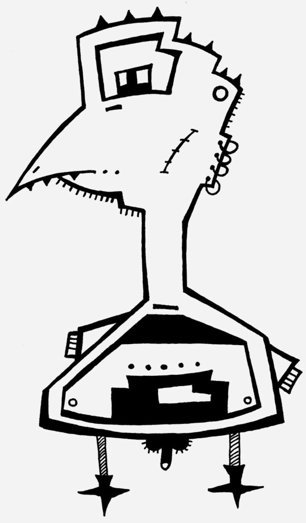 Schwanzvogel zeigt einen punkigen Illuwillu Charakter zwischen Freiheit, Musik und entspanntem Chaos.