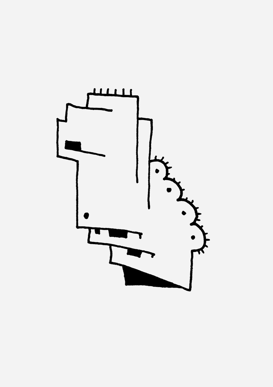 Grouchy Claudio zeigt eine Illuwillu Figur, die trotz Frustration unbeirrt für Gerechtigkeit kämpft.